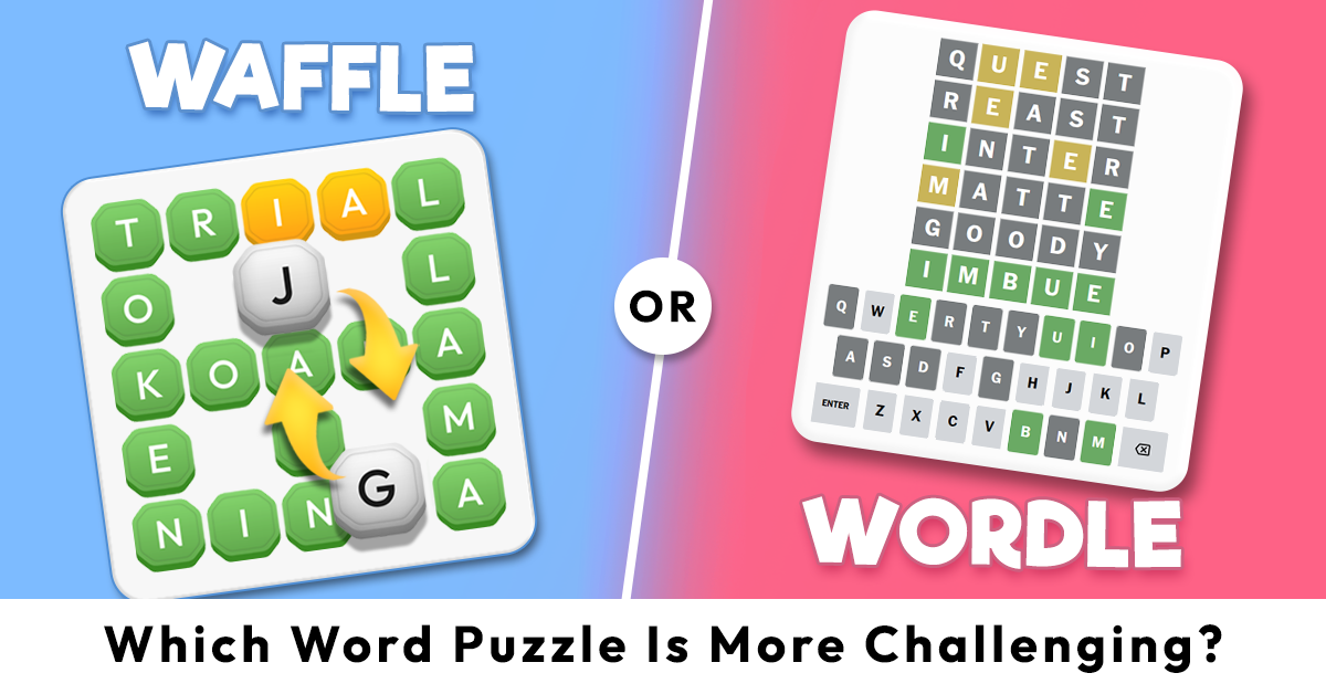 Image represents waffle and wordle game