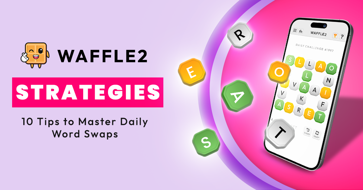 Image represents Waffle2 game in mobile phone